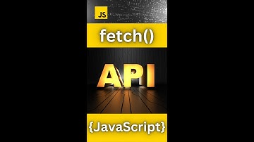 fetch API JavaScript - Simple | #shorts