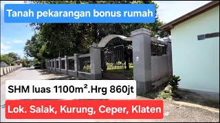 Download Lagu Tanah pekarangan bonus rumah SHM luas 1.100m2.Hrg 860jt.Lok Salak, Kurung, Ceper,Klaten MP3