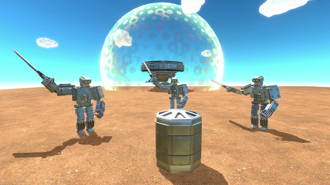 Various Warbot battles part 11. Drum can robot! - Age Of Warbots