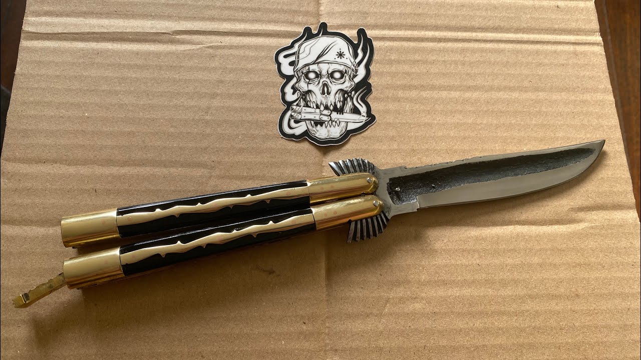 Balisong na gawa sa bearing ang talim YouTube