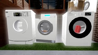 Roblox: We Destroy Washing Machines & WashDay 😱 Unbalanced Jumping Spins screenshot 4