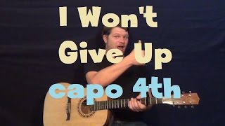 I Won39t Give Up Jason Mraz Easy Strum Guitar Lesson Licks TAB Capo 4th Fret