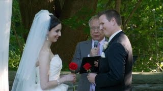 Exchanges of Wedding Rings & Vows | A Marriage Ceremony at Vaughan Estates of Sunnybrook in Toronto