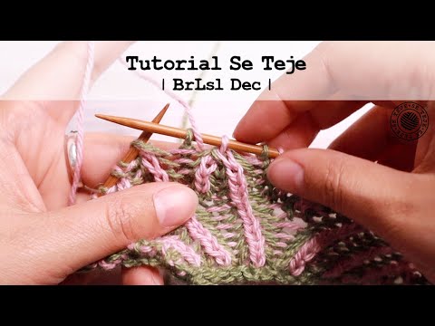 | Disminución en brioche inclinada a la izquierda: brLsl dec | Tutorial Se Teje |