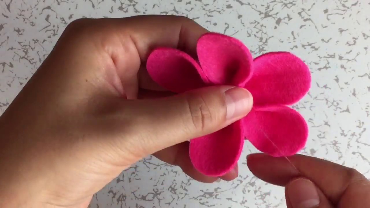 フェルトフラワーの作り方 How To Make Felt Flower Youtube