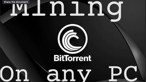 BTT mining on any pc / laptop..