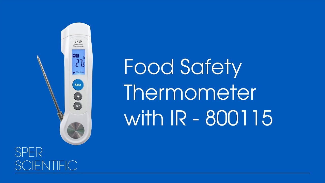 Sper 800115 - Compact IR Food Safety Thermometer - Measures Internal and  Surface Temperatures