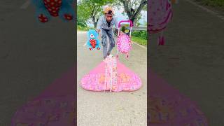 Foldable Baby Bed Set Vs Kids Baby Doll Stroller Toy Big Size Doll Unboxing And Review 💁