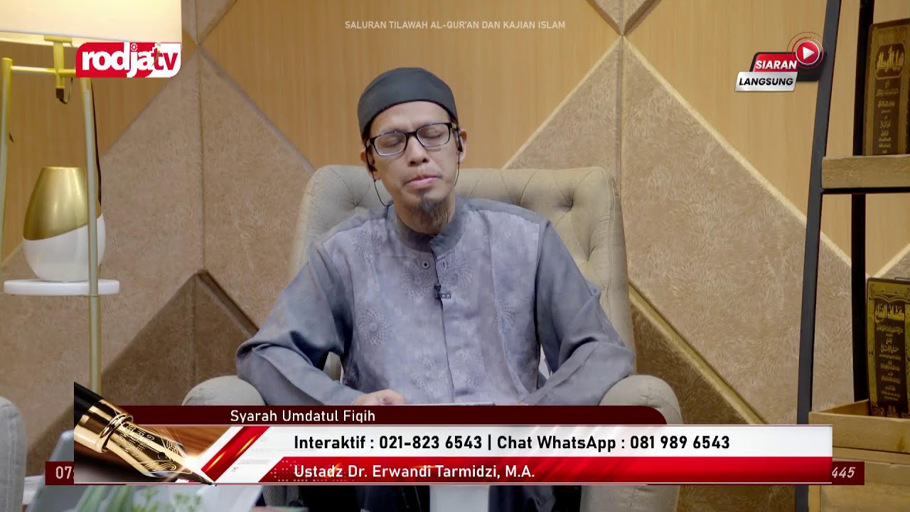 [LIVE]Ustadz Dr. Erwandi Tarmizi, M.A. | Syarah 'Umdatul Fiqih