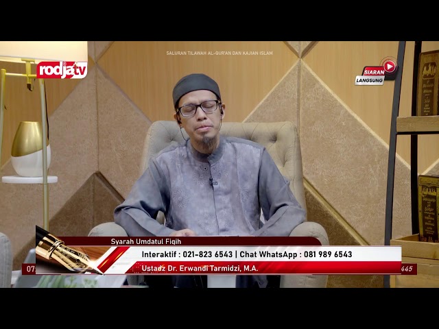 [LIVE]Ustadz Dr. Erwandi Tarmizi, M.A. | Syarah 'Umdatul Fiqih class=