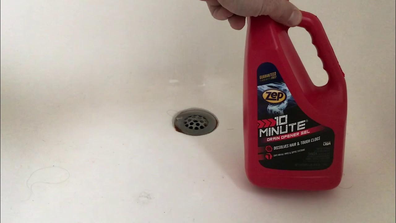 Zep 10 minutes drain opener Gel YouTube