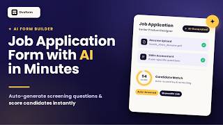 Create a Job Application Form with AI in Minutes - Ovoform