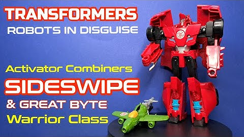 Transformers SIDESWIPE and GREAT BYTE RID Activator Combiners Warrior Class