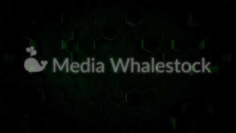 Abstract futuristic surface with the rows of moving dark green hexagon figures, geometric pattern