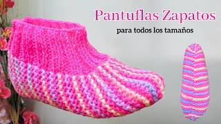 Aprende a Tejer a Palitos Dos Agujas   Pantuflas Zapatos a Dos Agujas con ajuste de Pretina