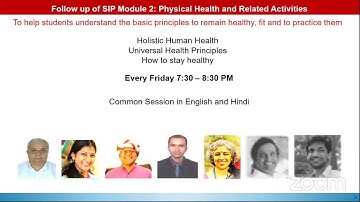 Common Follow-up Session (SIP Module 2-Holistic Health) of eSIP Online Student Induction Program