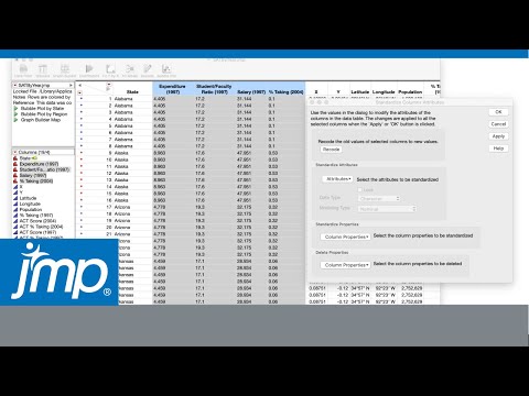 Standardize Column Attributes in JMP (Apply the Same Settings)