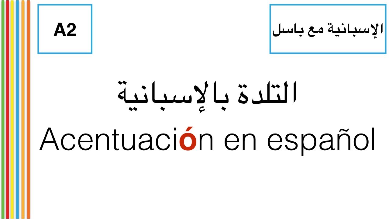 Acentuación en español - A2 | الإسبانية مع باسل