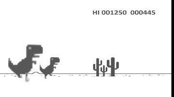 Chrome Dino Game (With Baby Dinosaur) | Google Chrome Dinosaur Game | Dino T-Rex