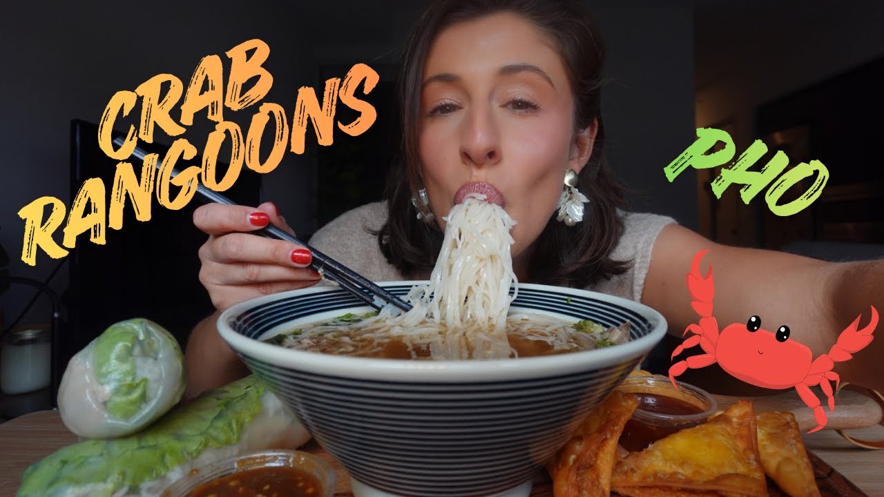 Фо, крабовые рангуны и спринг-роллы Мукбанг 🍜🥢