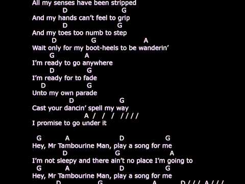 Mr Tambourine Man Lyrics Chords Strum Your Ukulele Along With The Byrds Youtube