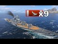 Tier X Bourgogne - 9 KILLS - World of Warships