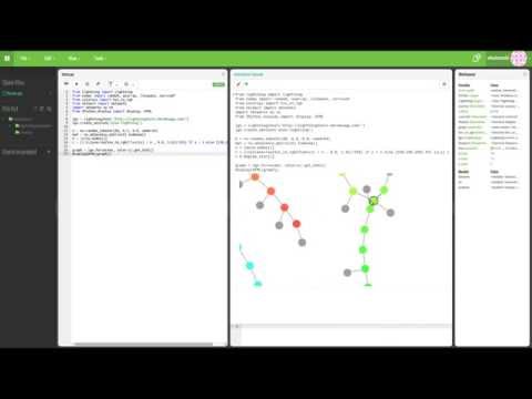 Python plotting with Lightning-viz server - Animated force visualization