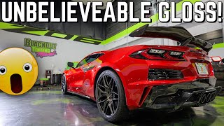 You WON'T believe the GLOSS on this C8 Z06! Red Mist AND Silver Flare get PROTECTED!