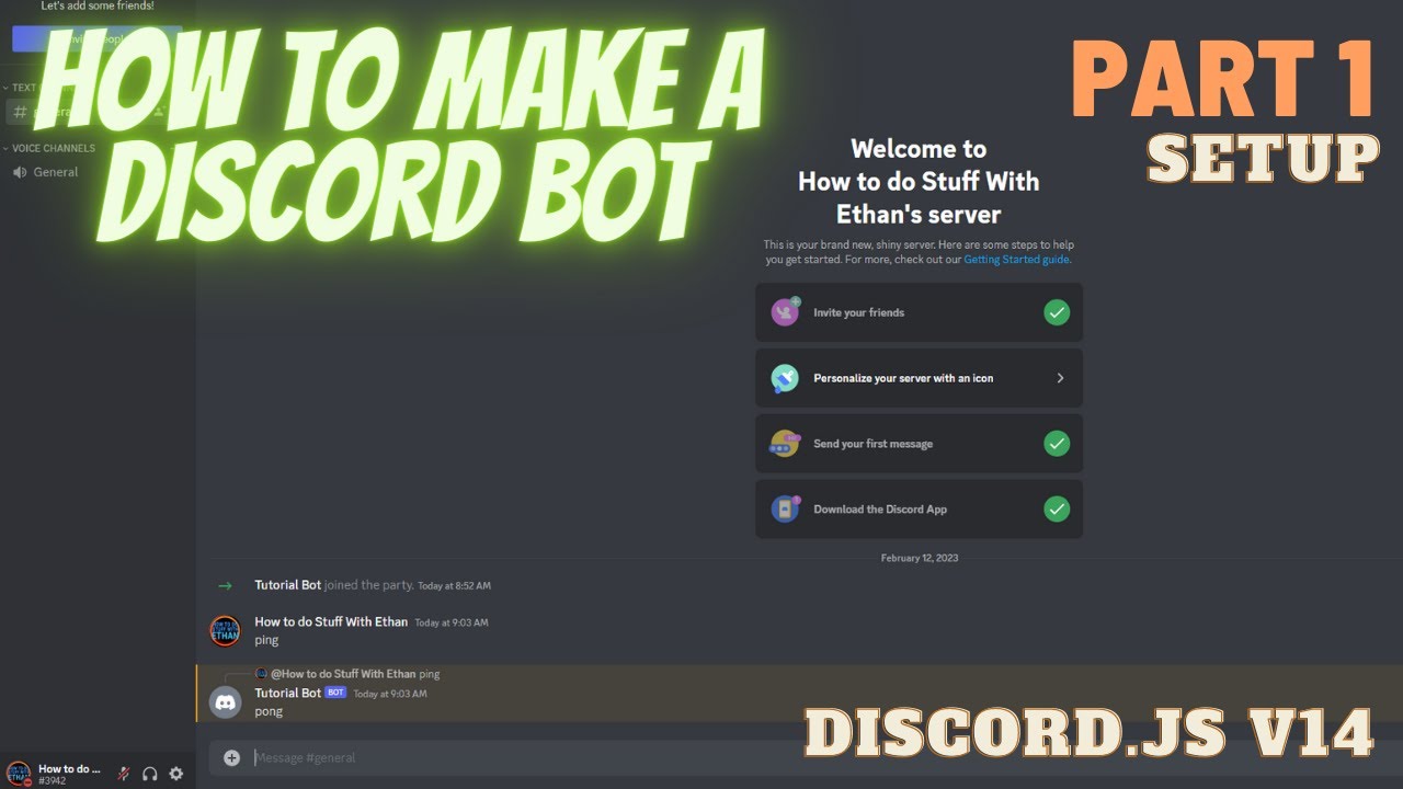 Discord Bot + Server - Made with JavaScript and Discord.js