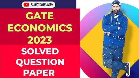 GATE ECONOMICS 2023 SOLVED QUESTION PAPER #gateeconomics #gate2023exam