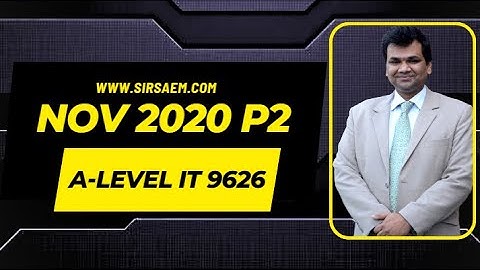AS Level IT 9626 November 2020 Paper 2 Spreadsheet  -
