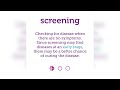 Screening | Words to Know, NCI Dictionary of Cancer Terms