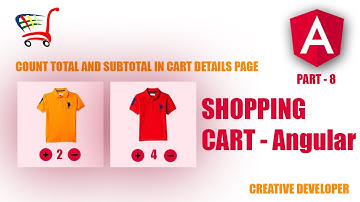 Shopping Cart Angular Part 8 || Angular || Angular Tutorial || Cart || Shopping Cart || Add To Cart