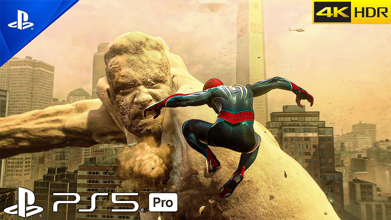 (PS5 PRO) Marvel's Spider-Man 2 Sandman Full Boss Fight | Realistic ULTRA Graphics Gameplay 4K ...