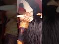 Cow Horn Hair Combing  #asmrtriggers #hair