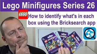 Lego Minifigures Series 26 - How to identify what is in each box by using the Bricksearch app