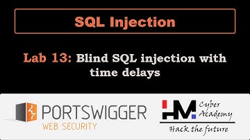 SQL Injection 13 | Blind SQL injection with time delays