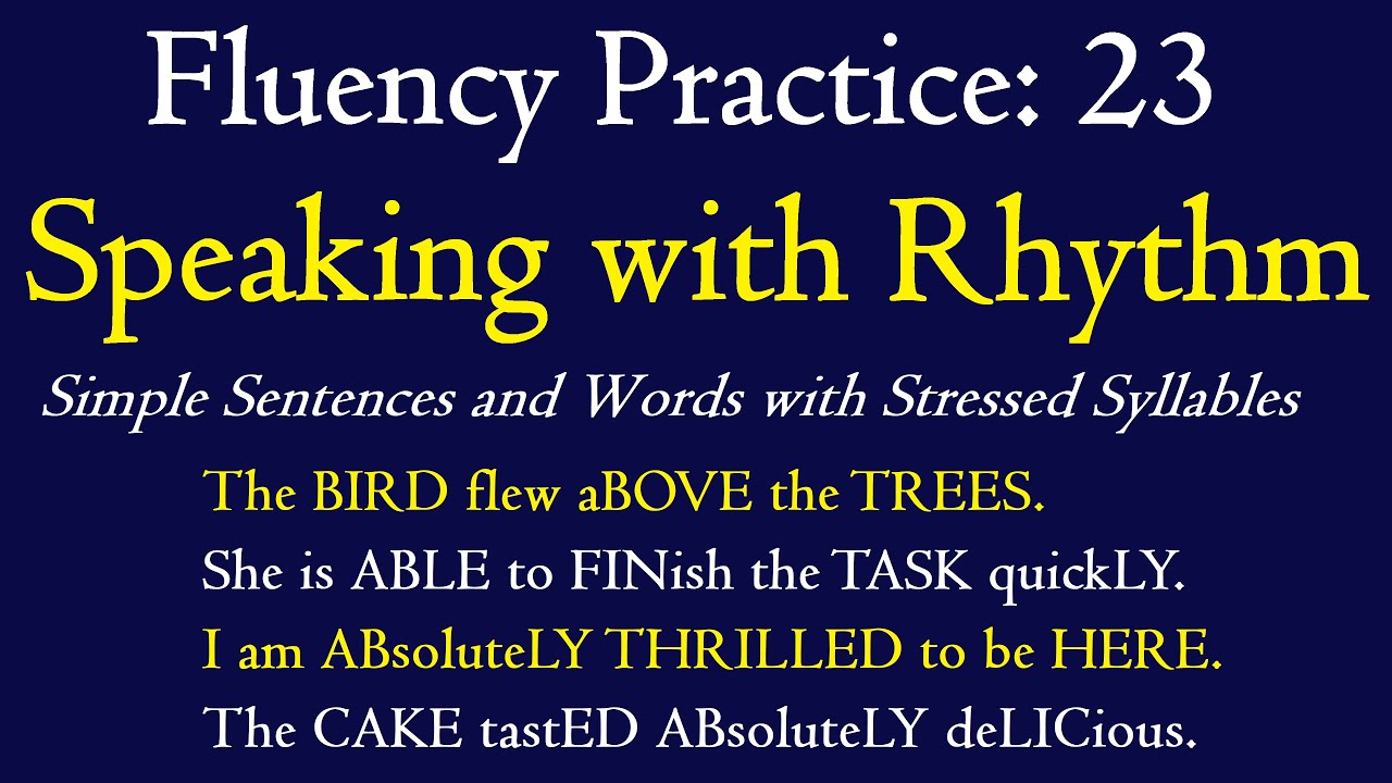 Speaking English with Rhythm | Practice of Simple Sentences | English ...