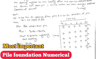Pile Foundation Numerical | Find Spacing | Most important | TU.PU.KU.POU