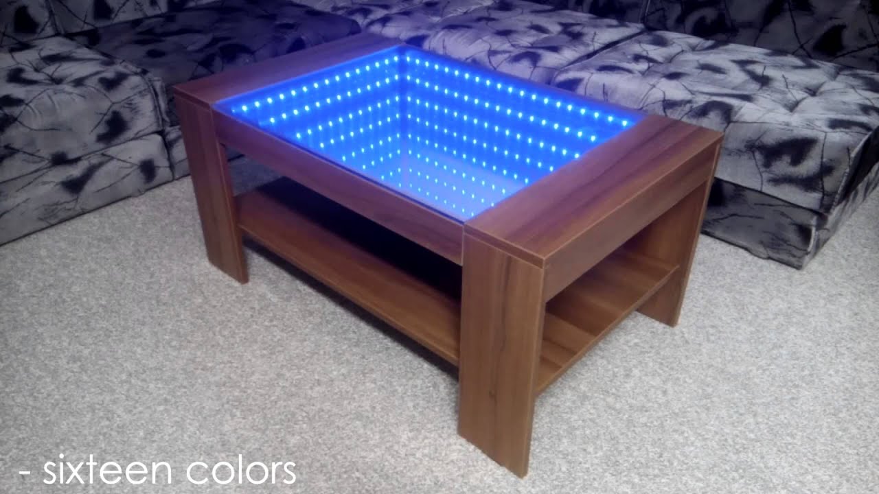 Infinity Mirror Coffee Table (self made) | Doovi