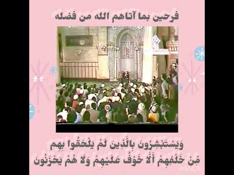 تفسير الآيه ١٧٠ آل عمران الشعراوي فرحين ب م ا آت اه م الل ه م ن ف ض ل ه ويستبشرون