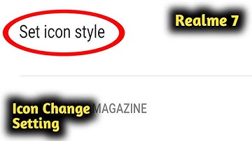 Realme 7 Icon Change Setting
