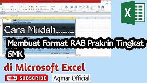 Cara Membuat Format RAB Prakerin Tingkat SMK Menggunakan Excel Otomatis