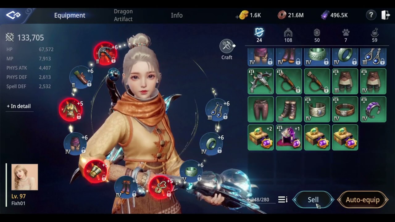 4 ways to free up space on your bag on Mir4