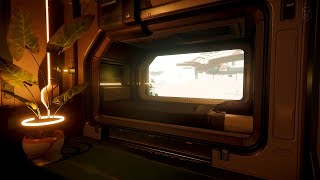Star Citizen Ambience | Orison – Green Circle Habitation | Golden Hour Room View