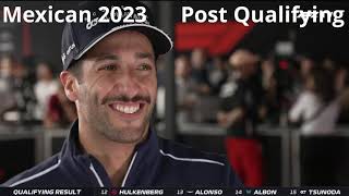 Daniel Ricciardo Post Qualifying P4! @ Mexican GP 2023! Huge Start!