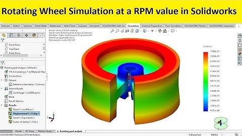 Solidworks simulation: Analysis of rotating wheel at different RPM