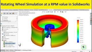 Solidworks simulation: Analysis of rotating wheel at different RPM