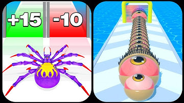 Eye Stack VS Anti Spider Run All Levels Speed Run Gameplay Android iOS Ep1