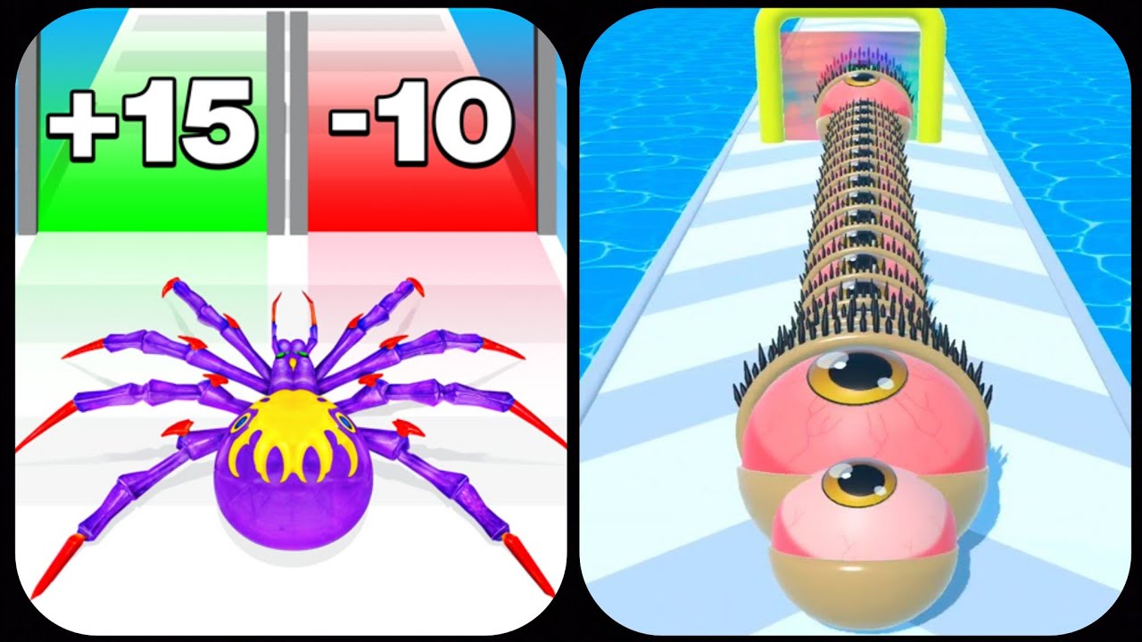 Eye Stack VS Anti Spider Run All Levels Speed Run Gameplay Android iOS Ep1